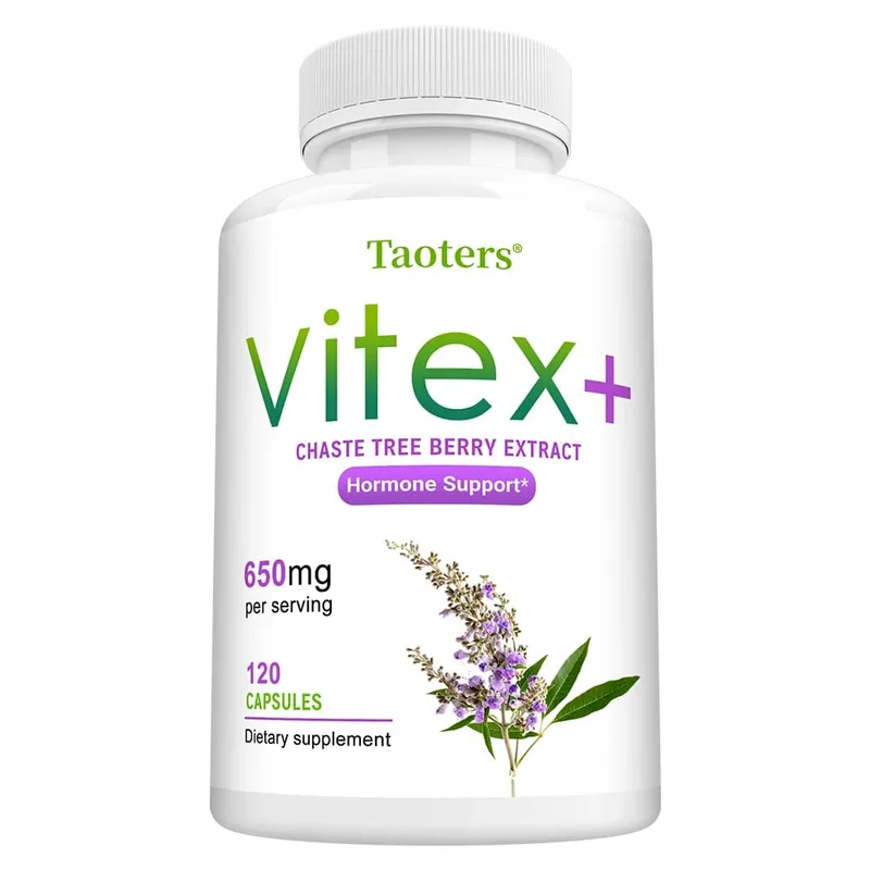 Organic Vitex Chaste Tree Berry Extract Capsules - 650mg Hormone Balance for Women Menopause/PMS Support Mood & Skin Health — image 9