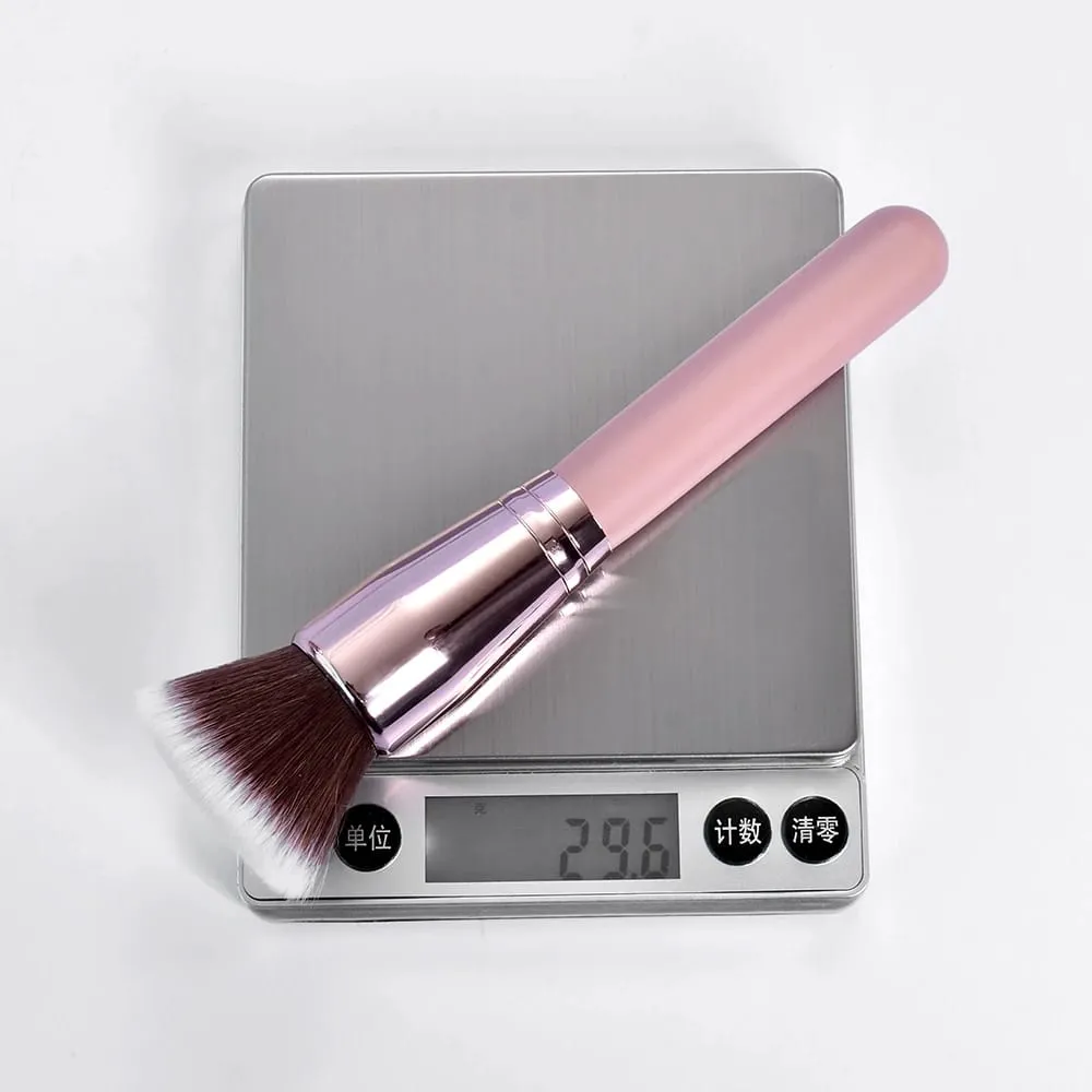 Free Private Label Makeup Brushes Foundation Loose Powder Concealer Blending Brush Pink Beauty Makeup Tool Wholesale Bulk 10pcs