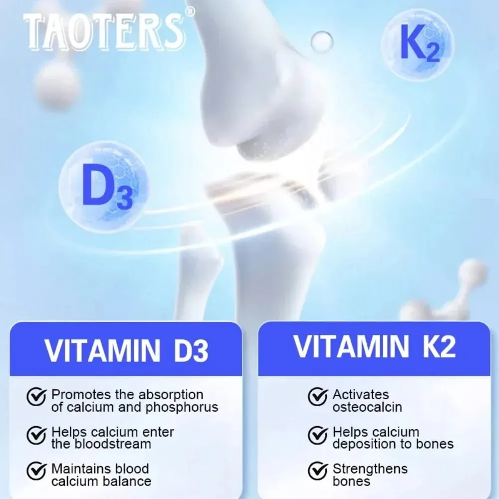 Vitamin D3 K2 Capsule Promotes Strong Bones Calcium Absorption for Teeth Heart Cardiovascular Health — image 5