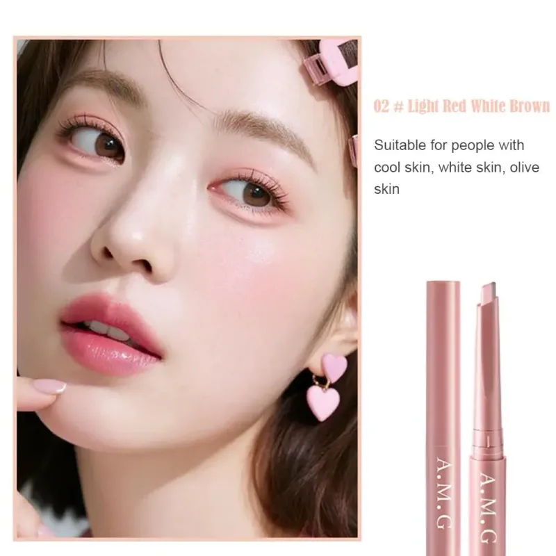 Double-headed Silkworm Eyeliner Pen Creamy Smooth Blendable Lying Silkworm Pencil Under Eye Highlight Contouring Pen With Brush — image 8