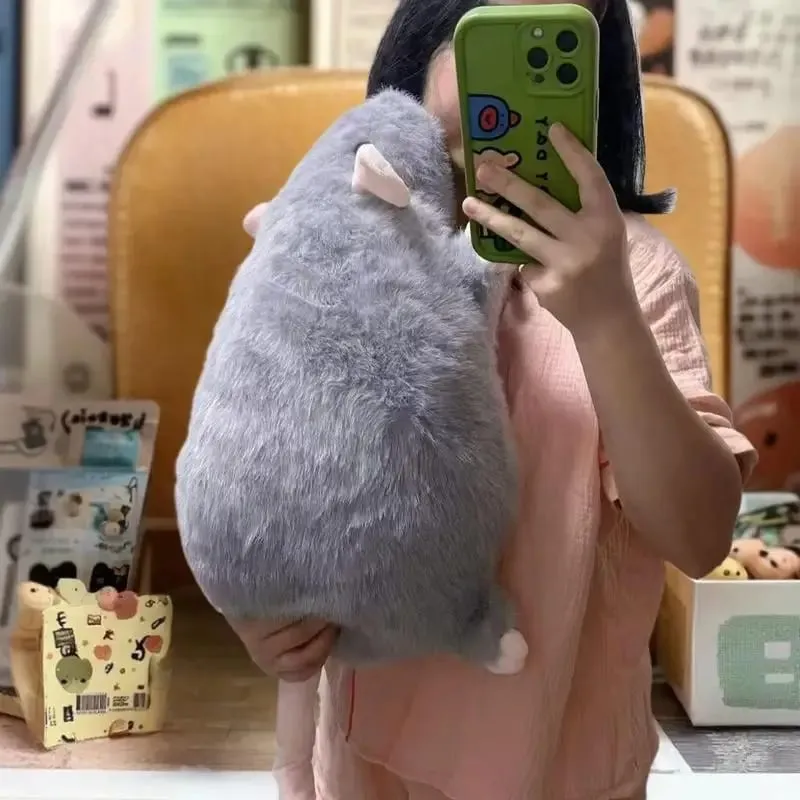 1Pcs 35/50/90cm Cartoon Flower Branch Rat Soft Oversized Animal Figure Cute Simulation Big Mouse Plush Toy Pillow Birthday Gift