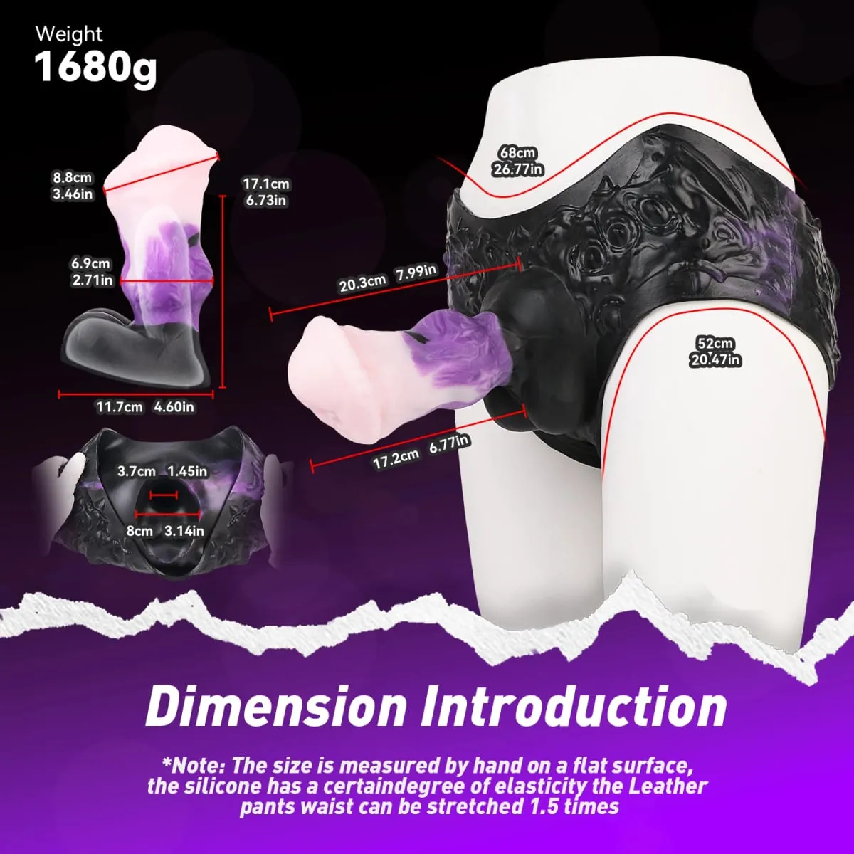 3D Horse Penis Shaped Wearable Cock Sleeve Gradient Color Skin-Friendly Liquid Silicone Adult Couple Intimate Sex Toys — image 2