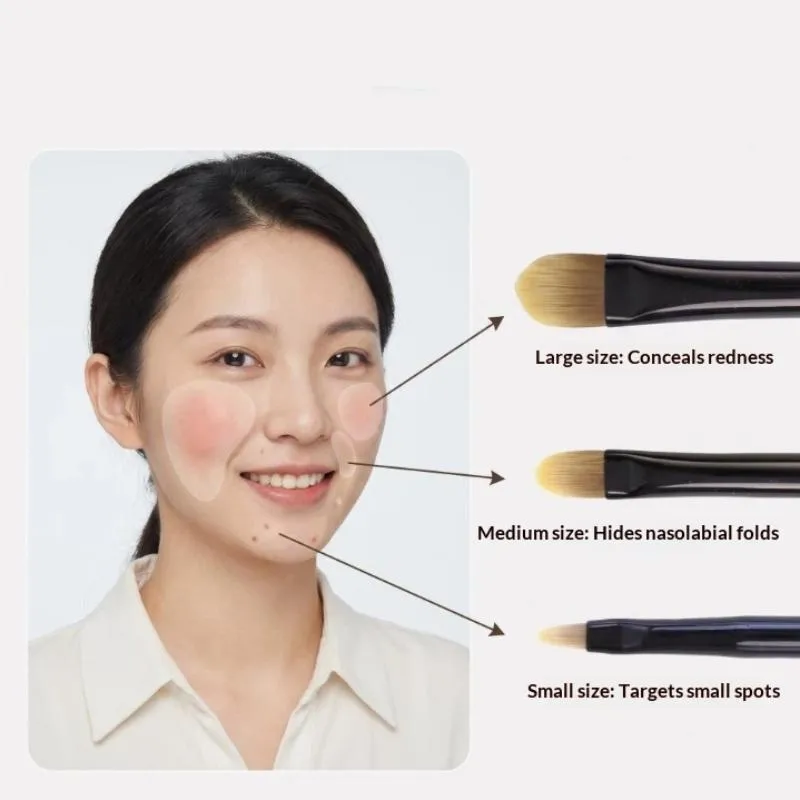 1/3Pcs Ultra-thin Foundation Concealer Brush Face Makeup Brus Contour Brushes Brush Makeup Tool