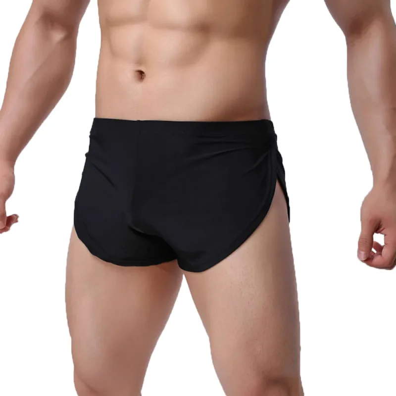 Male Panties Underwear Boxers Breathable Men Boxer Pajamas Side Split Underpants Cueca Homem Shorts Sleepwear — image 3