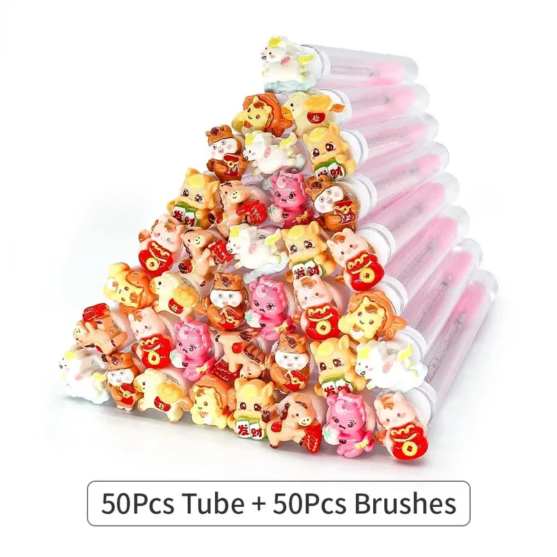 10/50Pcs Eyelash Brush Tubes Crystal Lash Mascara Wands Eyebrow Comb Spoolies Container Lashes Brushes Applicators Makeup Tools — image 7