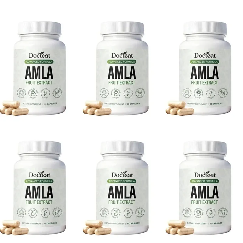 Docteat Amla Fruit Extract Capsules Immune Function Support Skin Health Support with Vitamin C B3 CoQ10 PQQ 60 Capsules