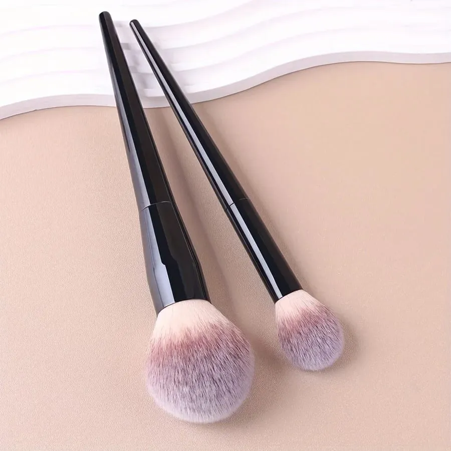 2Pcs Professional Makeup Brush Set Soft Nylon Bristles Face Brushes for Foundation Blush Powder Contour Highlighter & Eyesh