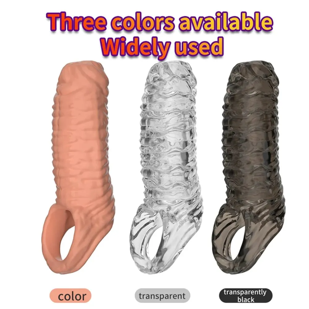 Men Penis Ring Masturbation Cock Ring Time Delay Ejaculation Erection Lasting Chastity Cage Scrotum Sleeve Dick Enlarger Sex Toy — image 5
