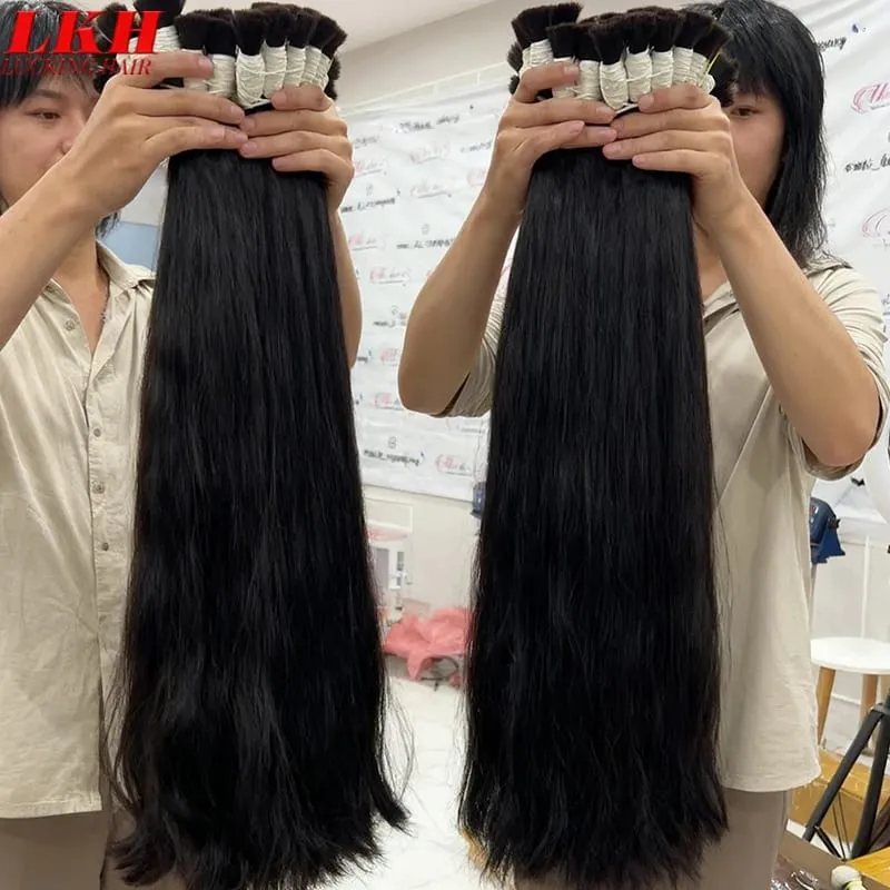 Virgin Real100% Human Hair Bulk Extension Black 613 Blonde Hair Bulk 12a Weaving For Braiding Unprocessed No Weft Straight Hair