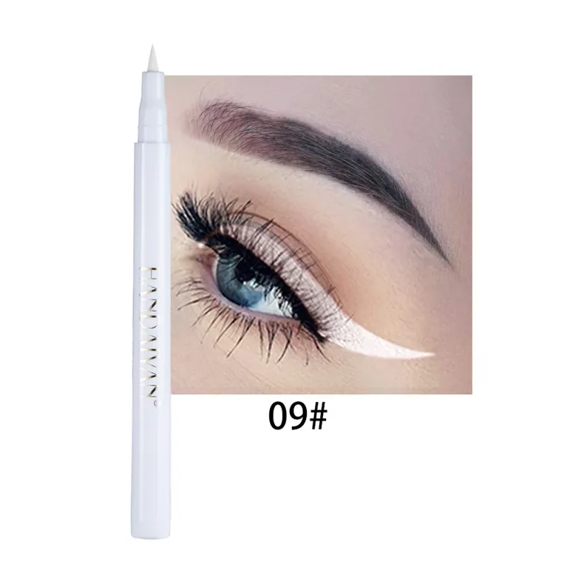 Quick-dry Matte White Eyeliner Pencil Makeup Long Lasting Smooth Liquid Eye Liner Waterproof Anti-Smudge Eyeliner Pen Cosmetics