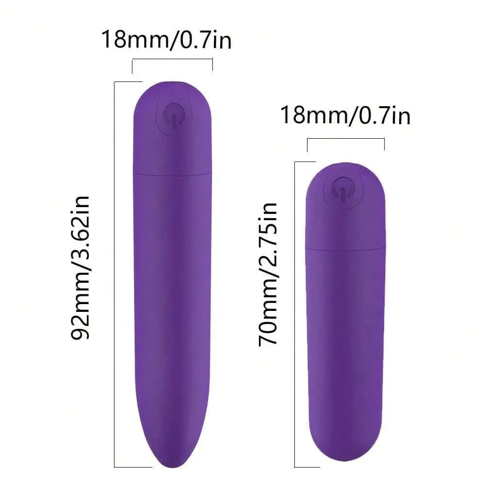 USB Rechargeable Bullet Vibrator - Waterproof Mini Powerful Vibrator 10 Modes Clit G-Spot Stimulator Sex Toy for Women