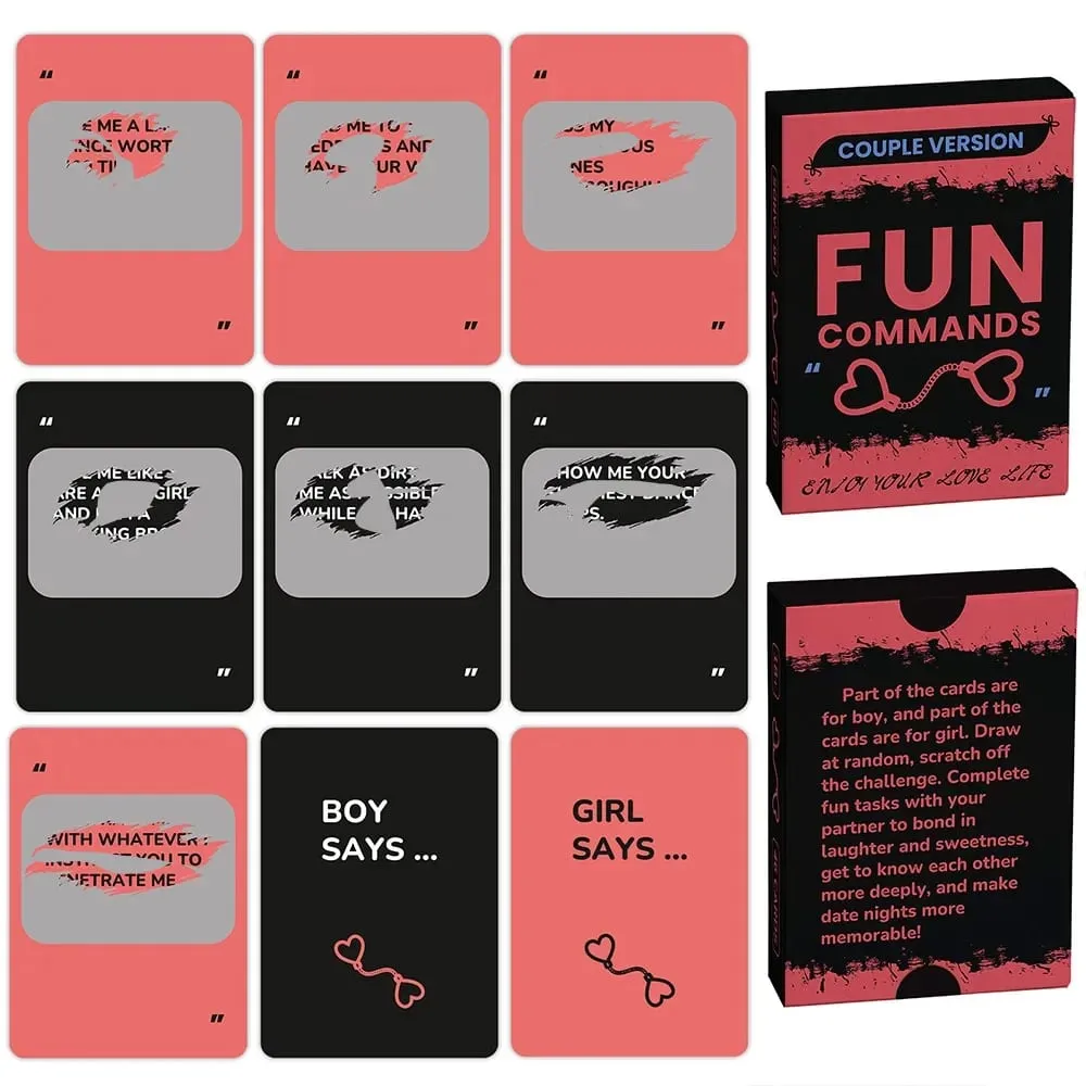 Adult Fun Commands Scratch Off Cards for Couples - 46 Sexy Challenges & Games - Romantic Gift for Anniversary Valentine's Day — image 3