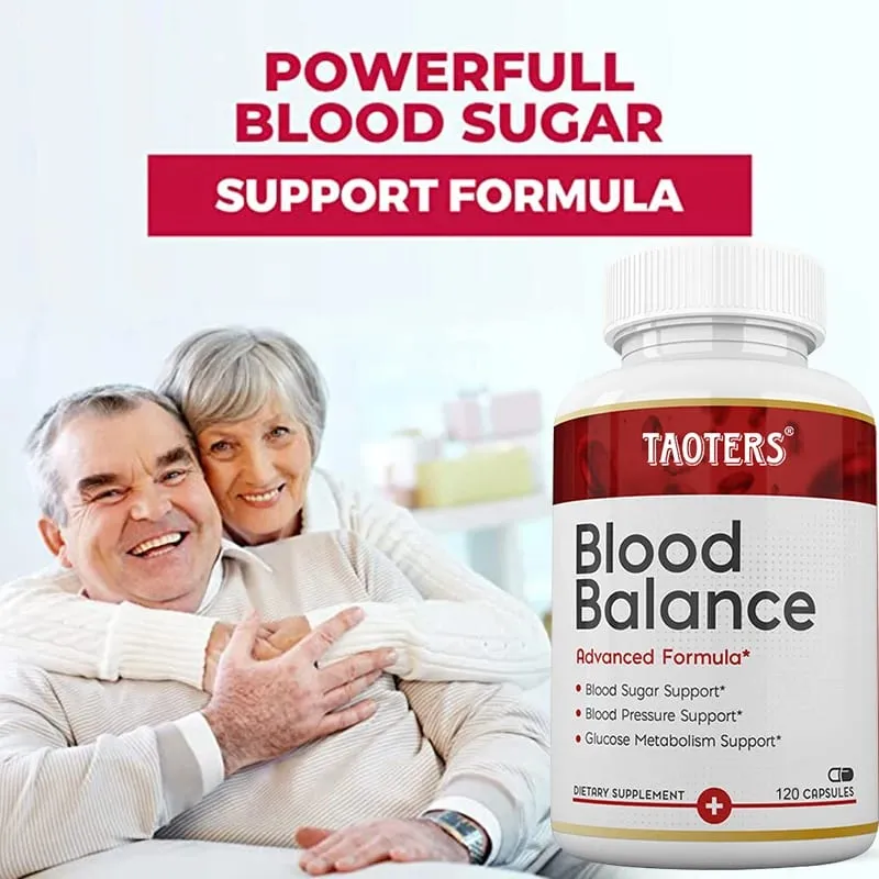 Natural Blood Balance Capsules - Vitamin C B6 12 Hawthorn Heart & Blood Sugar Balance Circulation Support Promotes Metabolism