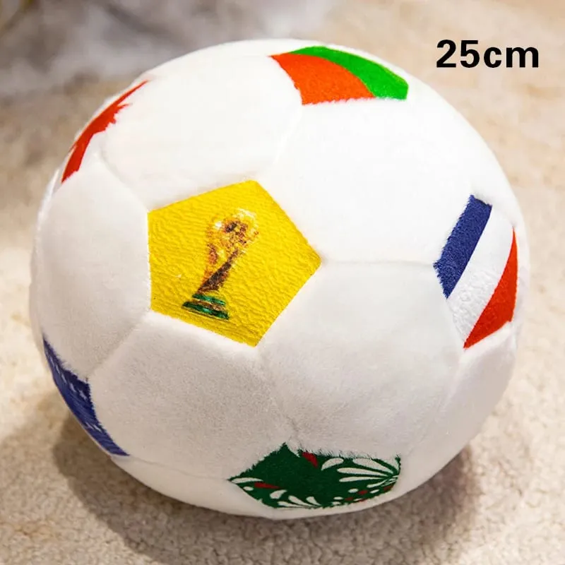 15/20/25cm Lovely Football Plush Dolls Kawaii Ball with Colorful National Flag Stuffed Soft Pillow Soccer Plushie Toy — image 14