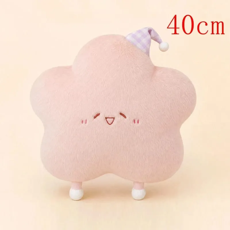 40-60Cm Bantal Mewah Bintang Lucu dengan Topi Tidur Bantal Boneka Bintang Lucu Bantal Sofa Berbulu Lembut Bantal Lempar Kamar Tidur Anak Perempuan Dekorasi Rumah — image 11