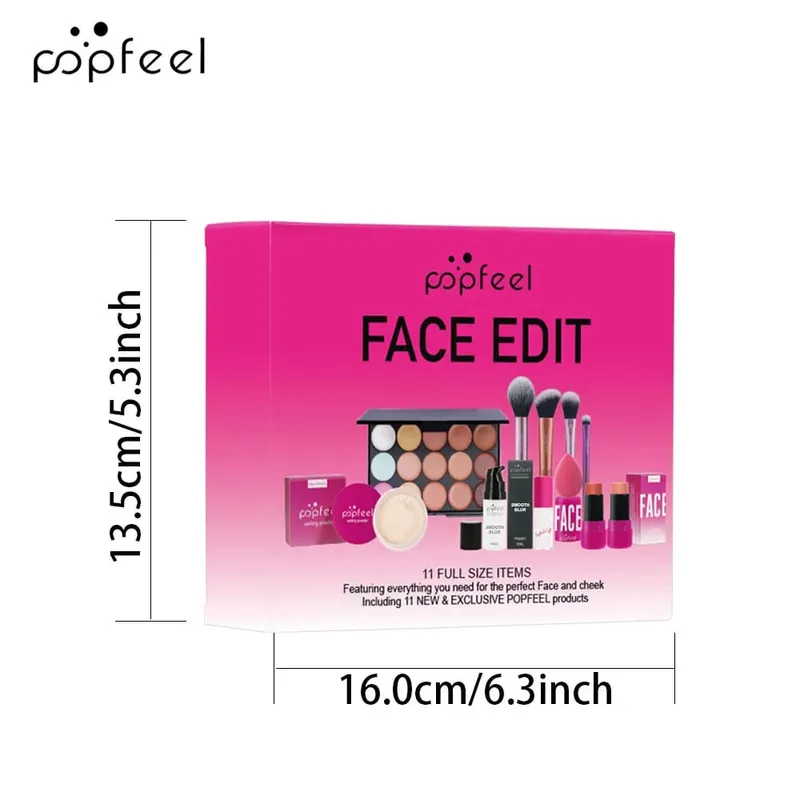 Coffret cadeau de maquillage pour la Saint-Valentin et les vacances – Kit de maquillage tout-en-un de 11 pièces pour filles et femmes avec correcteur — image 7