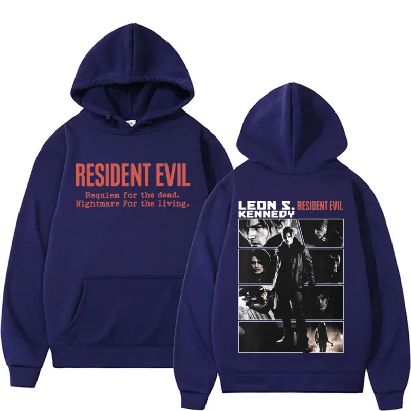 Limited Leon Kennedy Sweatshirts Resident Evil Requiemm Hoodie Pullovers Men Women Fashion Casual Fleece Cozy Hoodies Streetwear — image 4