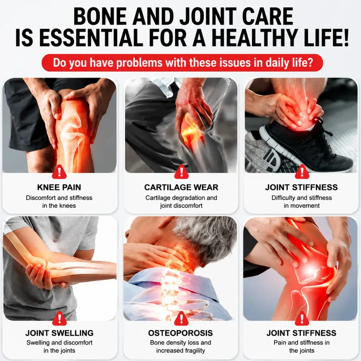 Bone & Joint Health Support Supplement with Zinc Magnesium for Muscle Growth Heart Wellness Immune Function Energy