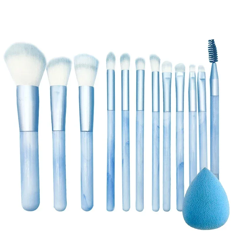 12pcs 전문 메이크업 브러쉬 세트 프리미엄 합성 파운데이션 컨실러 파우더 아이 섀도우 블러쉬 브러쉬 위생 미용 도구 — image 9