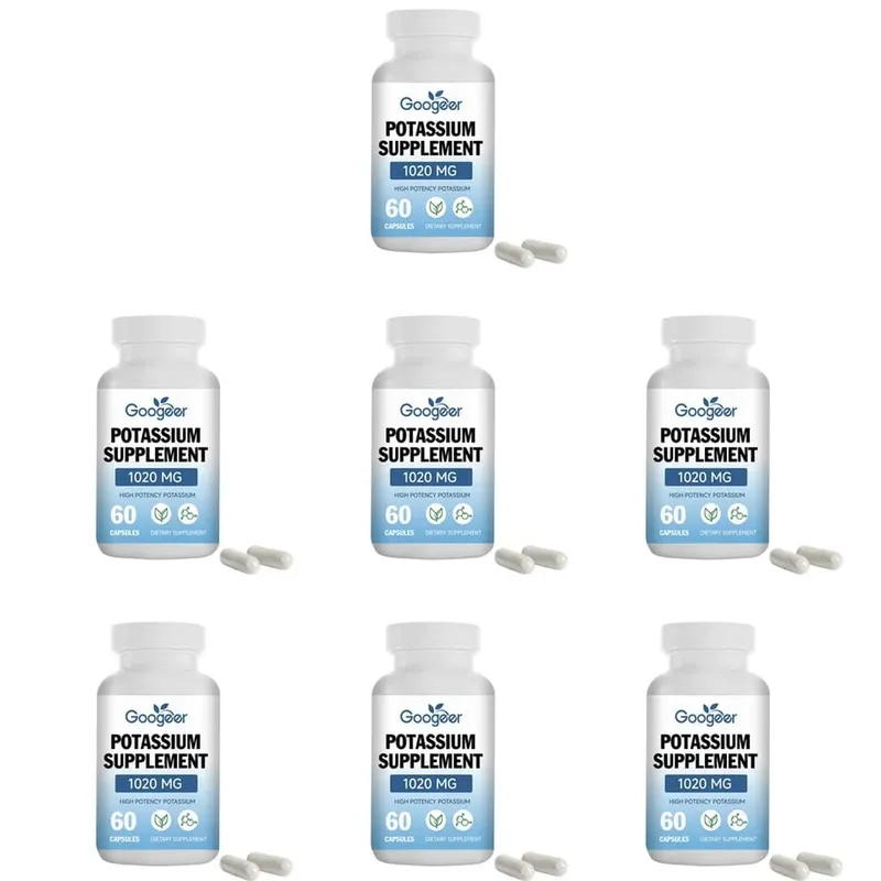 Googeer Kalium-Ergänzungskapseln zur täglichen Unterstützung des Mineralstoffmangels, 1020 mg Äquivalent, stabiler Kaliumspiegel, 60 Kapseln — image 13