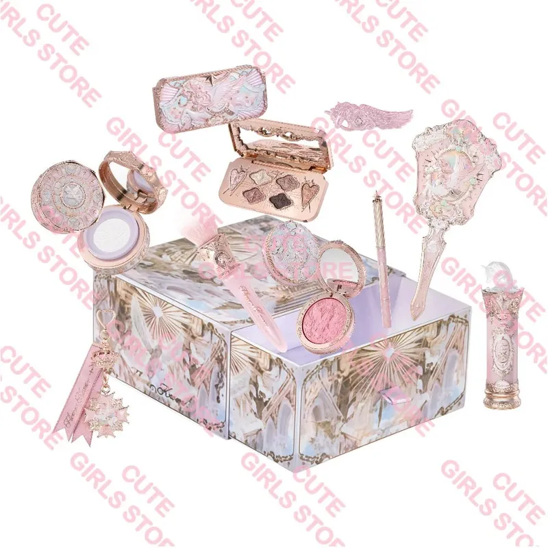 Мини-подарочный набор Flower Knows Knight Unicorn Collection с губной помадой, румянами, тенями для век, пудрой, подводкой для губ, зеркалом и инструментами
