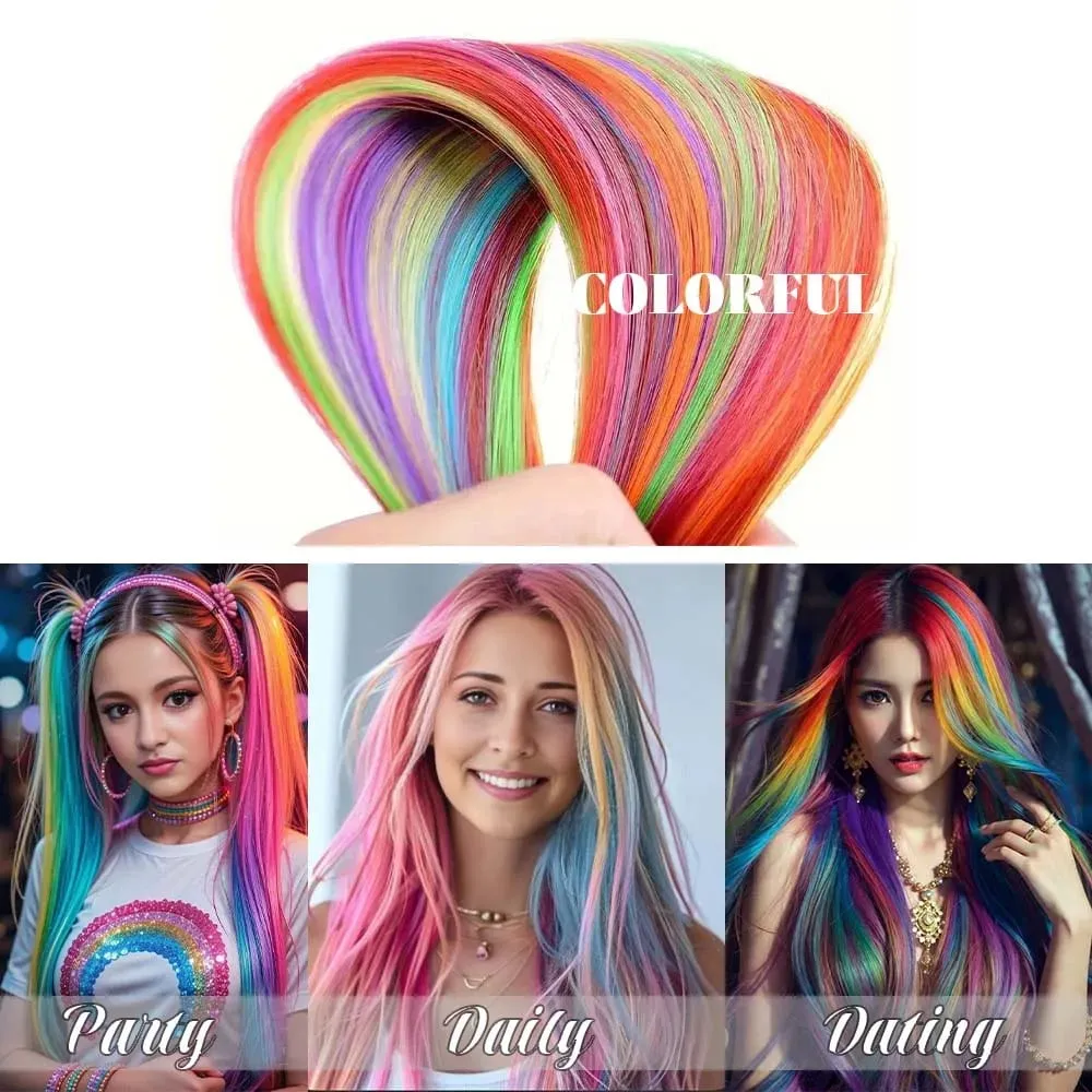 20roots 16inch I-tip Fusion colorful Synthetic Hair Extensions with crochet hook and ring Y2K style — image 5