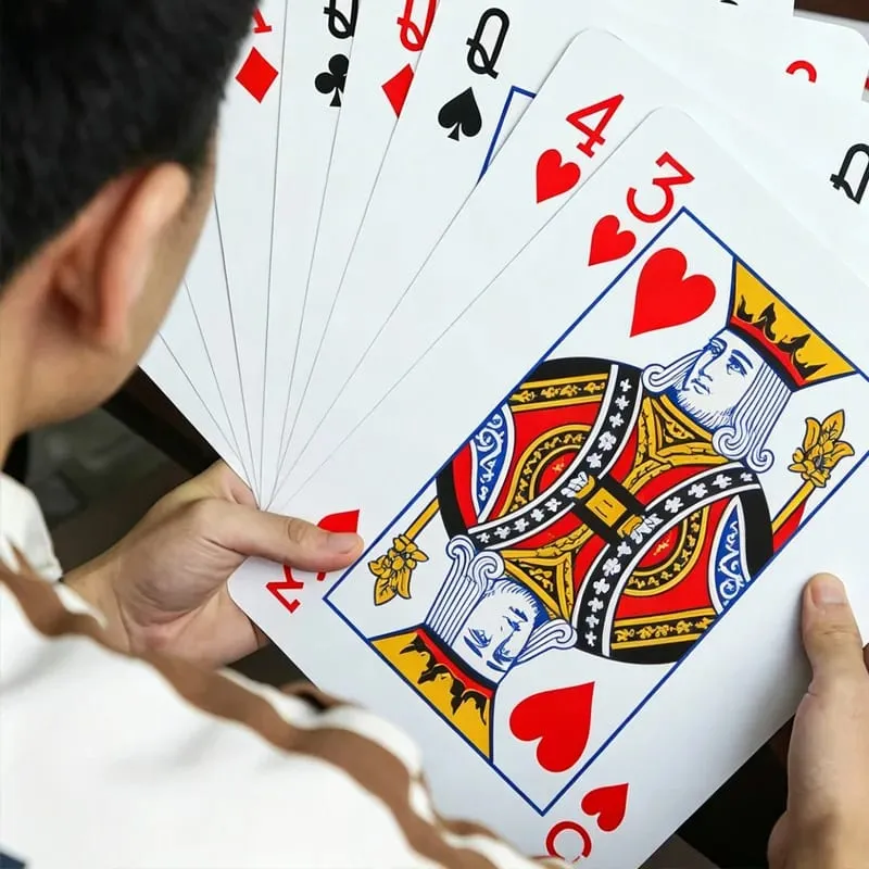 Giant Playing Cards Jumbo Size Oversized Carnival Birthday Wedding Party Favors Fun Challenges Company Team Building Games Props