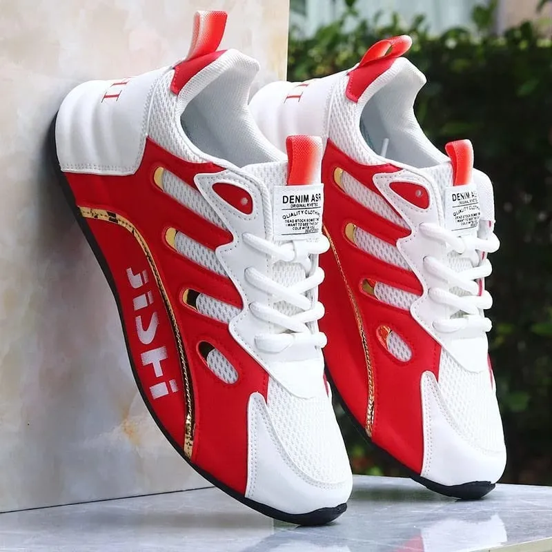 Summer New Men's Breathable Shoes Lightweight Anti-odor Man Running Sneakers Lace-up Vulcanized Shoes Versatile 39-47 Zapatillas — image 4
