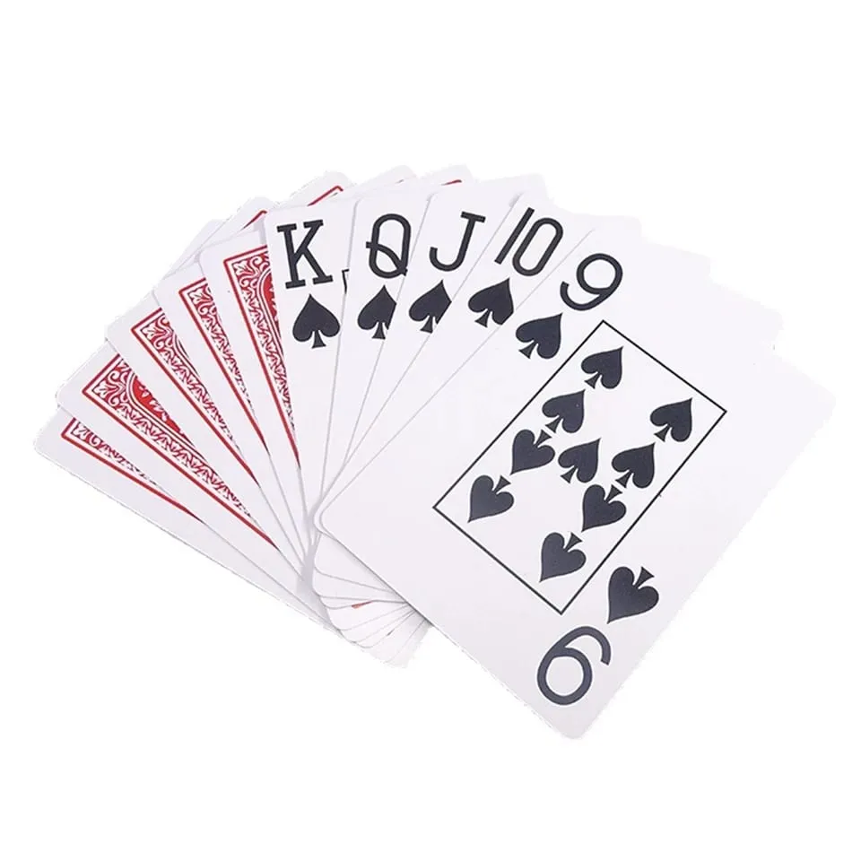 PVC Waterproof Playing Cards Big Character Plastic Poker Card Games Washable Flexible Play Card for Family Party Entertainment — image 5