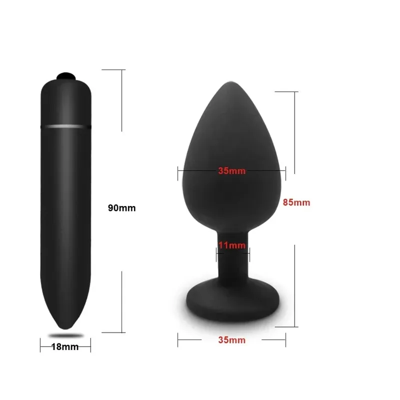Anal Toy Soft Silicone Anal Plug Mini Bullet Vibrator Butt Plug Men Women Gay Couples Anal Prostate Stimulator Sex Toy for Adult — image 12
