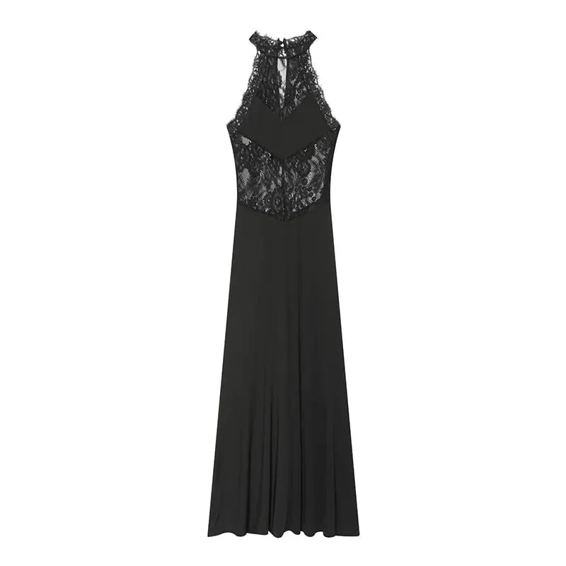 Lace Dress Summer Women's 2026 New Fashion Slim Hollow Elegant Women's Long Dress Chic Youth Ball Party Street Summer Dresses