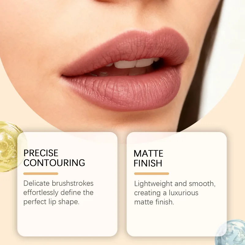 Matte Finish Lip Liner Pencil Stain Color Fade Resistant Outline Full Lips All Day Wear Creamy Pigment Define Shape Lips Pencils