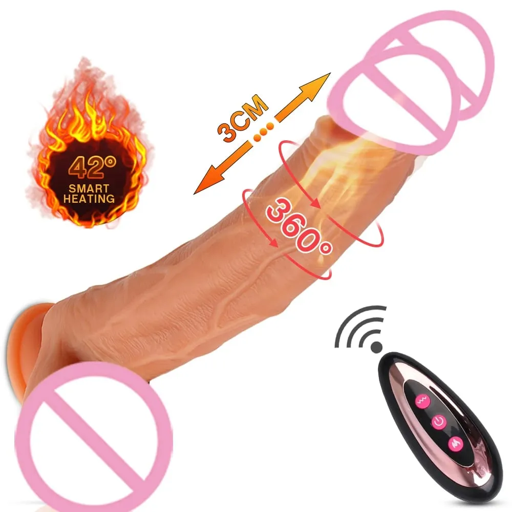 Riesiger realistischer Silikon-Fernbedienungsdildo, der vibrierende weibliche Sexspielzeuge, Penetration, G-Punkt, Klitoris, Vagina, Orgasmus-Massagegerät — image 1
