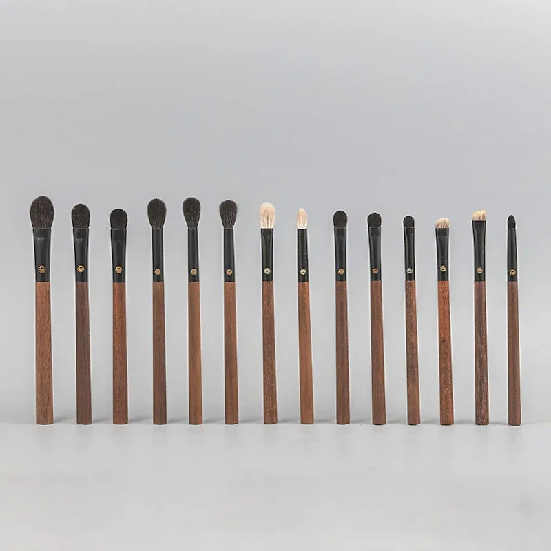 Soft Saibikoho Goat Hair Eye Shadow Blending Brush Professional Handmade Makeup Brush Ebony Wood Handle Makeup Brushes
