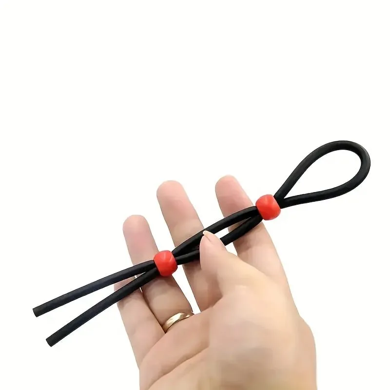 Adult Male Adjustable Penis Loops Rope Sex Toys Silicone Cock Rings Male Sex Toys — image 5
