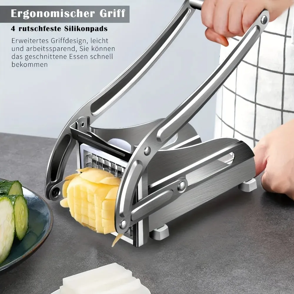 Vegetable Chopper Stainless Steel Vegetable Chopper French Fry Cutter Potato Onion Slicer Dicer Kitchen Accessories Tools Supply — image 3