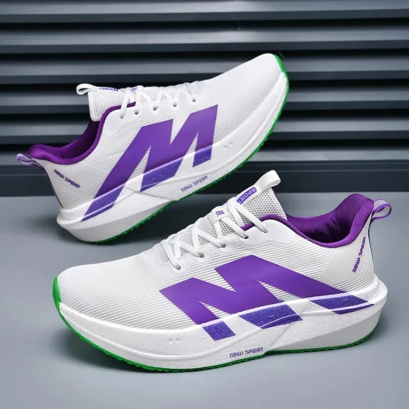 Fashion Men Women Outdoor Running Shoes Marathon Carbon Board Lightweight Comfort Casual Sneakers Breathable Mesh Sports Shoes — image 1