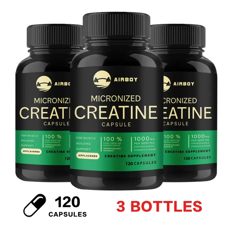 Creatine Monohydrate Capsules - Strength Muscle Performance Supplement for Men and Women Non-GMO and Gluten-Free — image 11