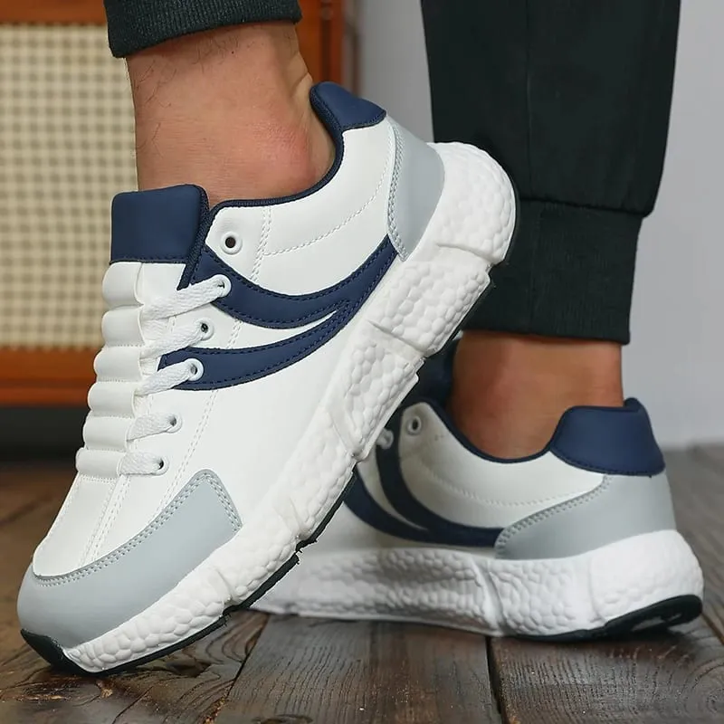 Men Women Leather Breathable Casual Sneakers Lightweight Soft Sole Loafers Daily Commute Walking All Day Comfort Running Shoes