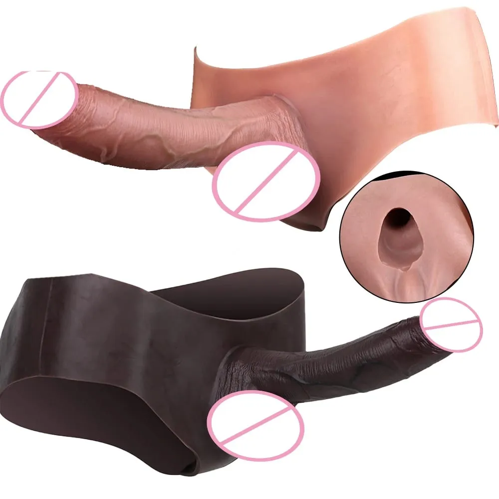 Elastic Silicone Harness Panties Hyper-Realistic Hollow Dildo Cover Wearable Male Sheath Long-Lasting Intimate Adult Couple — image 4