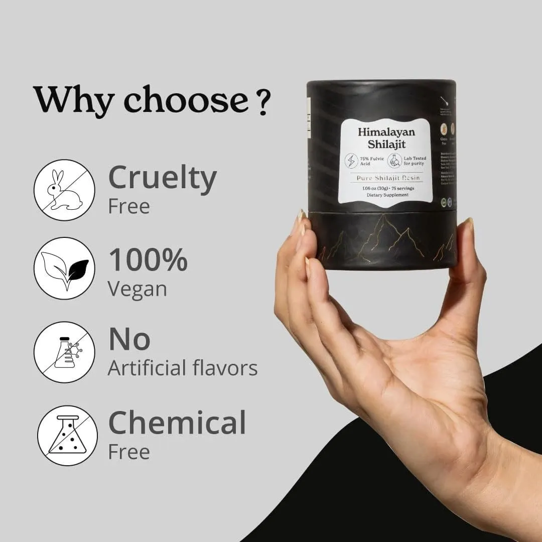 남성과 여성을 위한 순수 히말라야 Shilajit 수지 고효능 체력과 근육 강화를 위한 85+ 미량 미네랄 무료 배송 — image 4