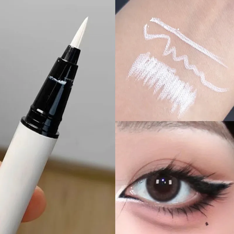 1PC White Liquid Eyeliner Pen Matte Black Long Lasting Waterproof Eye Liner Pencil Quick-drying Non-smudge Eye Makeup for Women — image 3