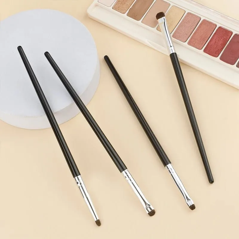 4pcs small eyeshadow brush Detail Makeup Brush Pony Hair Eye Makeup Eyeliner Brush Fine Smudge Concealer Portable Set — image 5
