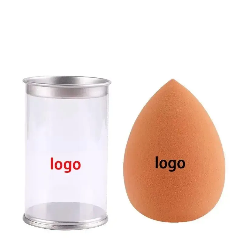 50pcs Custom Logo pink red white Hydrophilic Cosmetic Make Up sponge Beauty Latex-Free Sponge Washable Blenders Powder Puffs