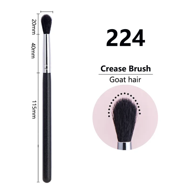 224 Crease Brush Øjenskygge Crease Blending Makeup Børster Højkvalitets Flamme Shape Gedehår Øjenskygge Crease Makeup Tool