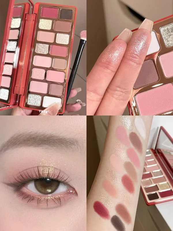 Cheeryep Aauthcntice Sell Qianyan 16 Color EyeShadow Palette Pink Brown Cowboy Blue Multicolor Matte Pearl Smoky Eye Makeup — image 14