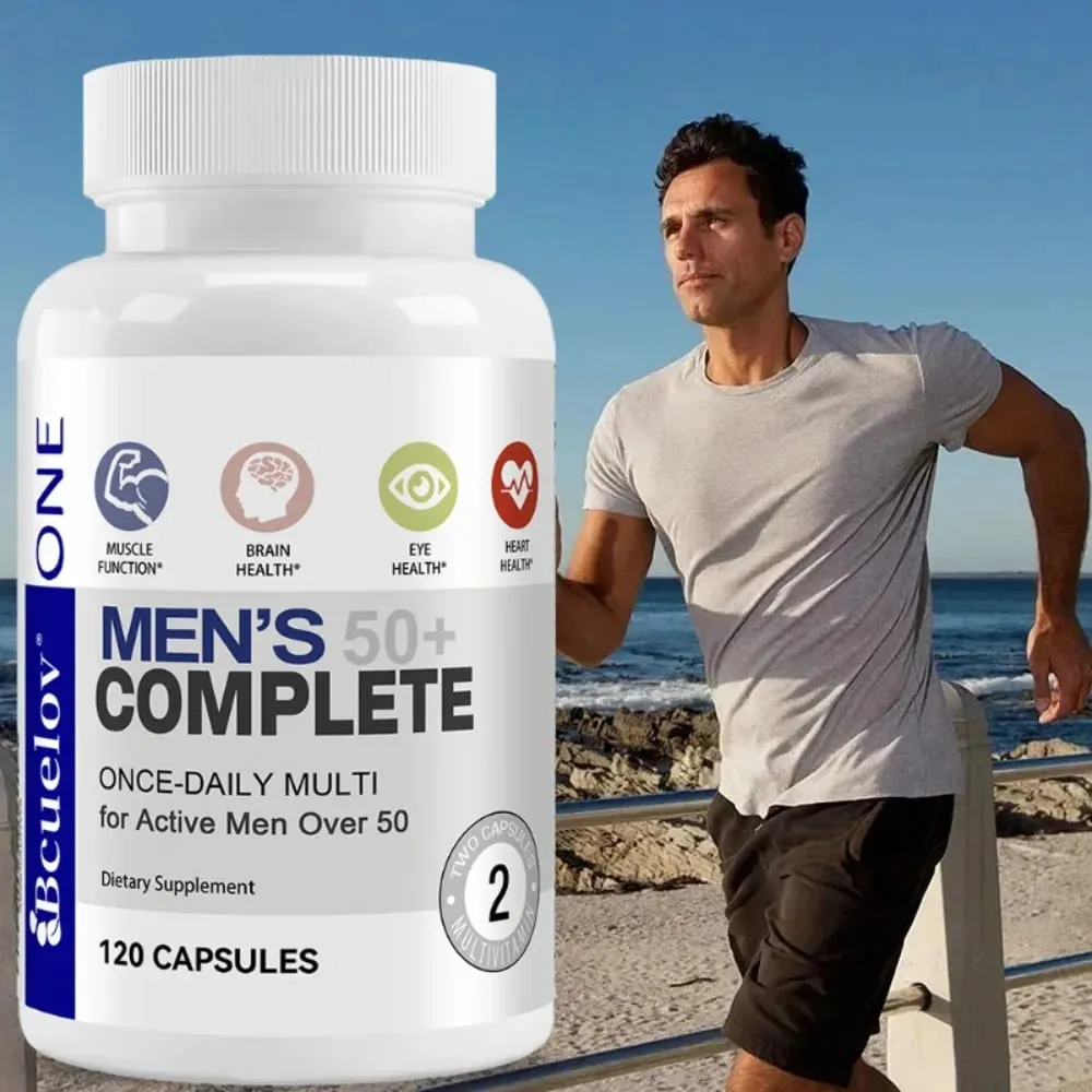 Men's Multivitamin for 50+ - High Potency Formula for Brain Eye & Heart Health for Brain Eye & Heart Health 120 Capsules — image 1