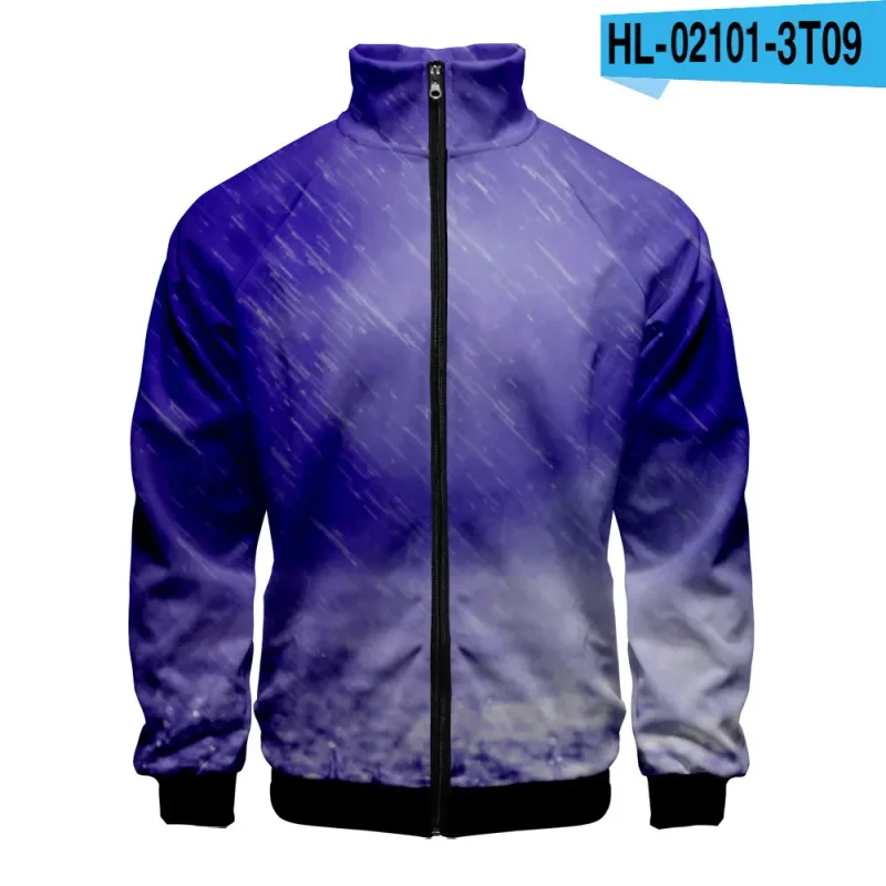 Harajuku Popular Rain 3D Print Zipper Raglan Jacket Windbreaker Boys/Girls Comfortable Stand Collar Jackets Coats — image 34
