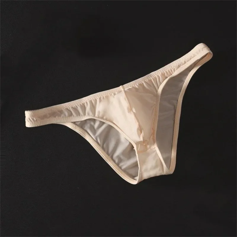 Sexy U Convex Briefs Thin Underwear Men Summer Breathable Silky Panties Male Calzoncillos Plus Size M-XXL — image 13