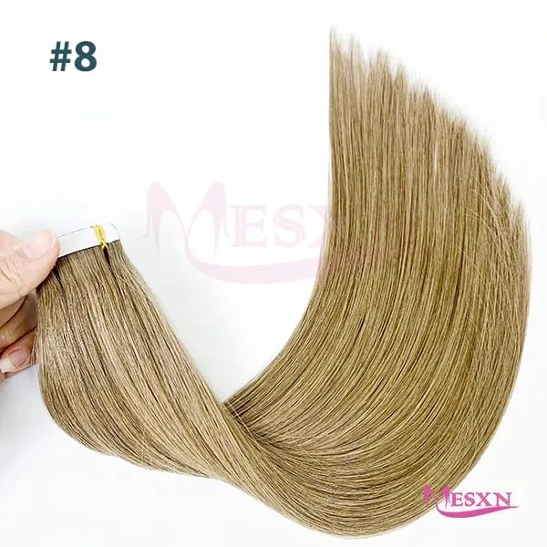 High Quality Tape in Extensions 100% Human Hair Invisible SKin Weft 613 color Adhesive Real Natural Hair For Women